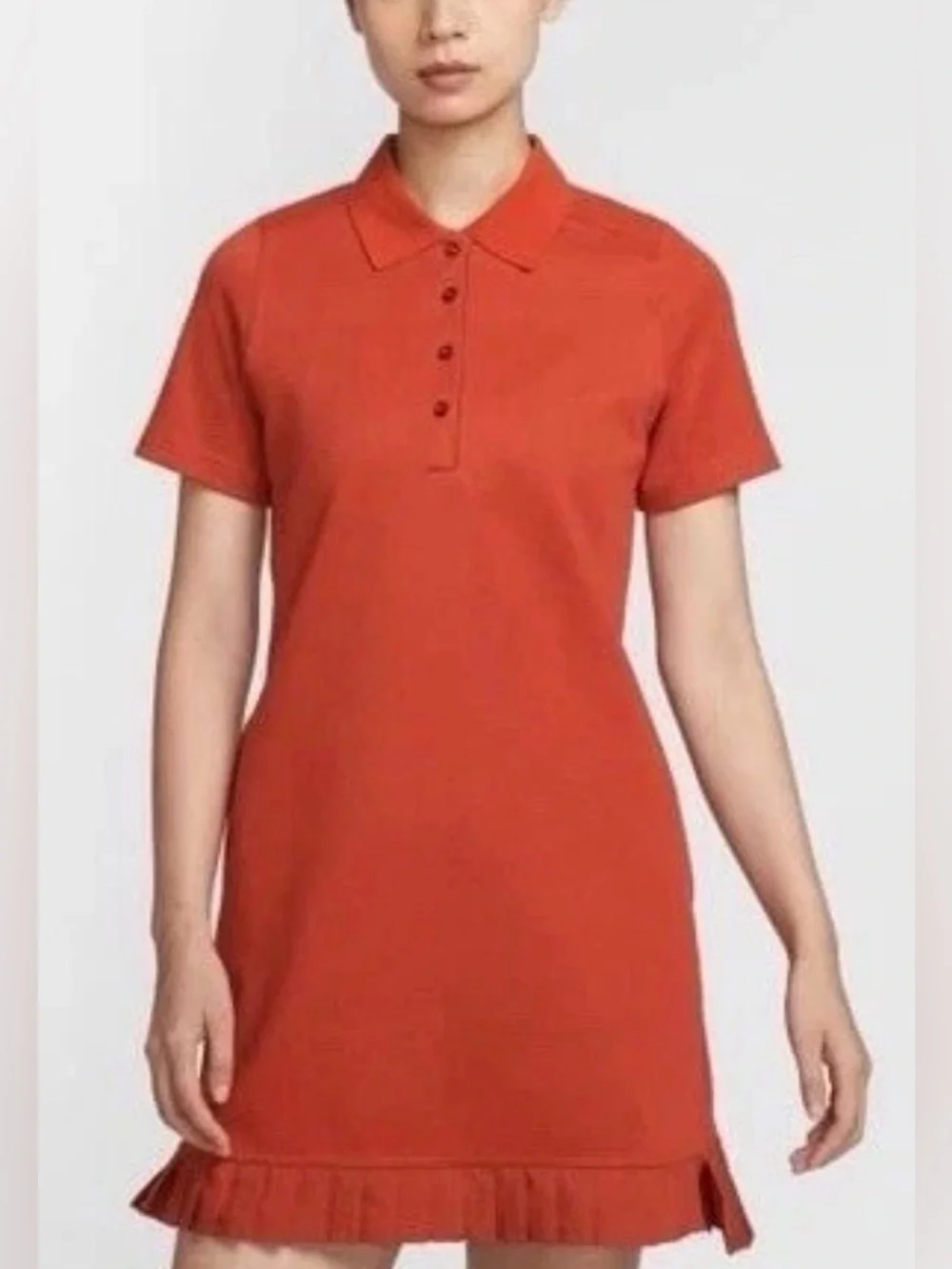 Nike Women's Golf Polo Dress w Pockets Medium Dragon Orange IF8522-626